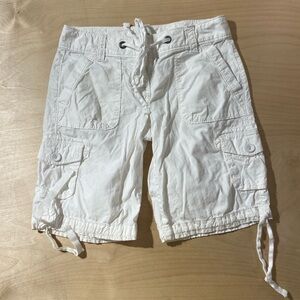 LOFT White Cargo Shorts Size 0 (DZ)